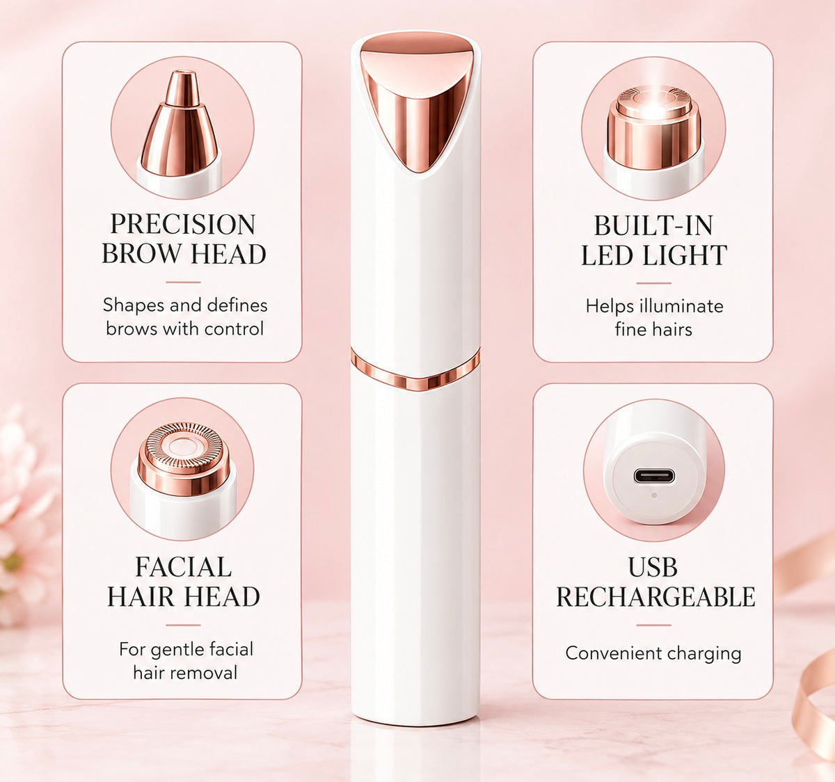 2 in 1 Facial & Eyebrow Hair Trimmer